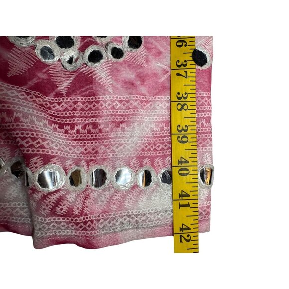 Juliet Dunn Women's Tie-Dye Maxi Dress Pink 1 Boho Chic Festival Resortcore - Picture 5 of 7